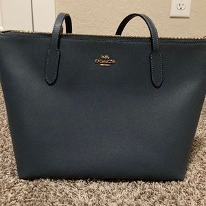 Coach denim color tote